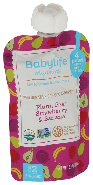 Babylife Pouch Plum Pr Strwbr Ban - Left - Front