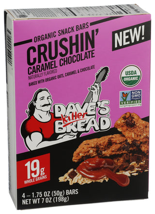 Daves Killer Bread Bar Snck Carm Choco - Left - Front