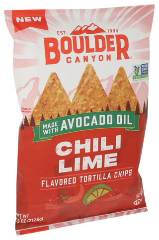 Boulder Canyon Chips Trtla Chili Lime - Left - Front