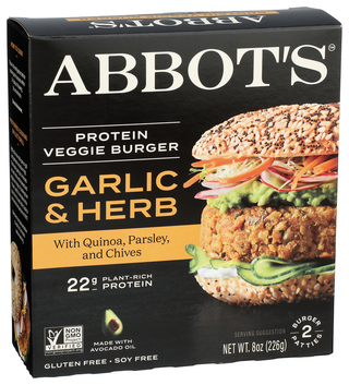 Abbots Butcher Burger Veggie Grlic Herb - Left - Front