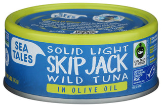 Sea Tales Oil Olive Skipjack Tuna - Right - Front