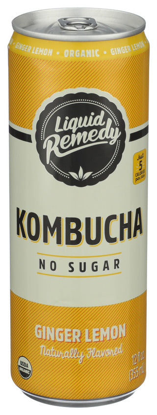 Liquid Remedy Kombucha Gngr Lemon Org - Centre - Front