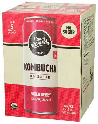 Liquid Remedy Kombucha Mxd Brry 4pk Og - Right - Front