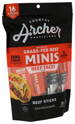 Archer Sticks Mini Beef Taco - Left - Front