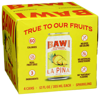 Bawi Agua Fresca Agua Frs Spk Pnapple 4pk - Left - Front