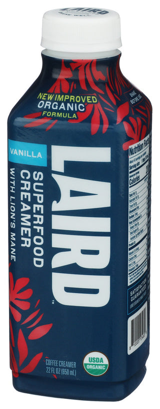 Laird Superfood Creamer Liq Vanilla Org - Right - Front