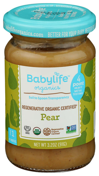 Babylife Jars Baby Food Pear - Centre - Front