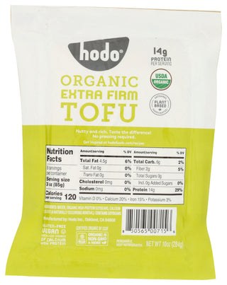 Hodo Tofu Extra Firm Organic - No Plunge - Front