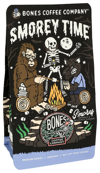 Bones Coffee Company Coffee Grnd Smorey Time - Left - Front