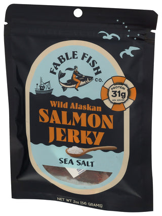 Fable Fish Co Jerky Sea Salt Salmon - Right - Front