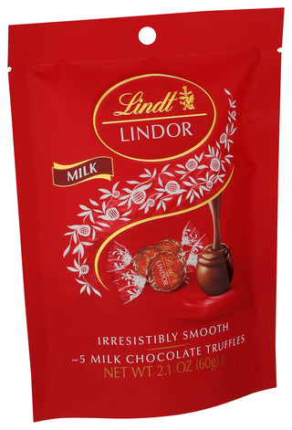 Lindt Choc Lindor Mlk Peg Bag - Left - Front