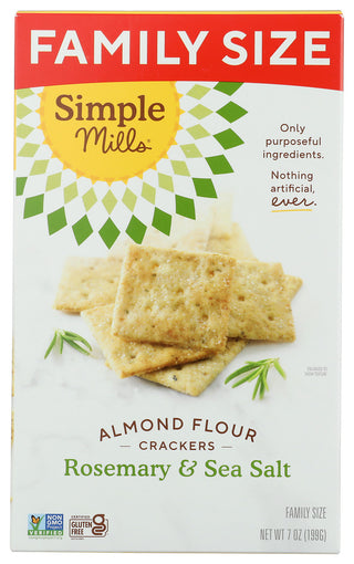Simple Mills Crackers Almnd Flr Rsmry - No Plunge - Front