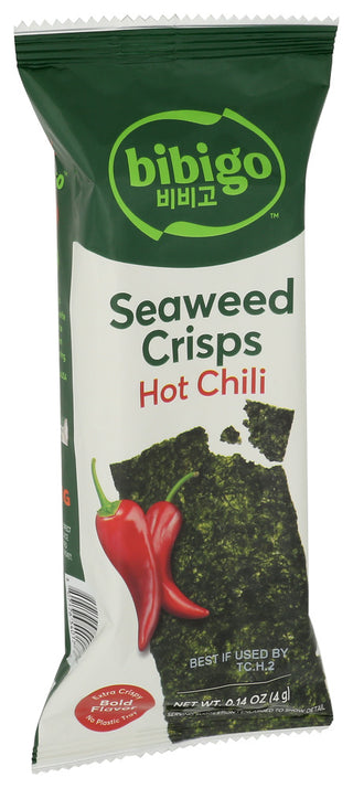Bibigo Seaweed Crisps Hot Chili - Left - Front