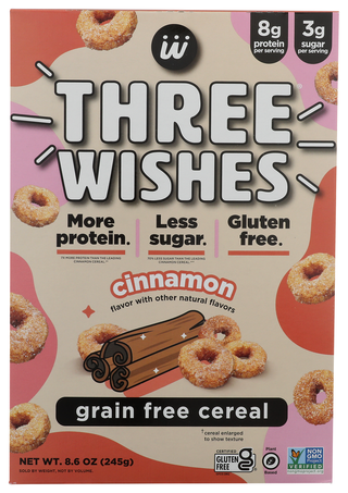 Three Wishes Cereal Cinna Grain Free - No Plunge - Front