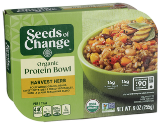 Seeds Of Change Bowl Protein Harvst Herb - Left - Front