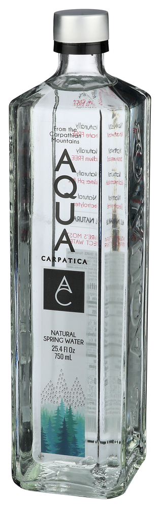 AQUA CARPATICA NATURAL SPRING WATER, 25.24 OZ. - Right - Front