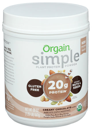 Orgain Proten Smpl Pdr Choc Org - Left - Front