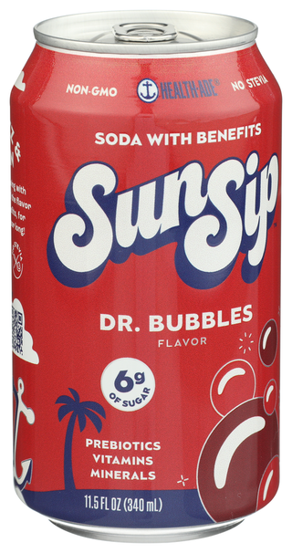 Health Ade Sunsip Soda Dr Bubbles - Left - Front