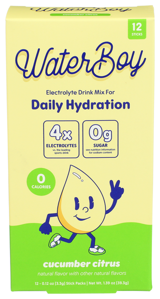 Waterboy Daily Cucumber 12pk - Centre - Front