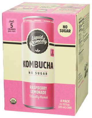 Liquid Remedy Kombucha Rsp Lmnd 4pk Og - Right - Front