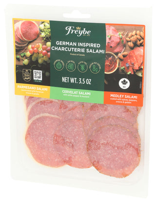 Freybe Salami Parmesano Cervelat Medl - Right - Front