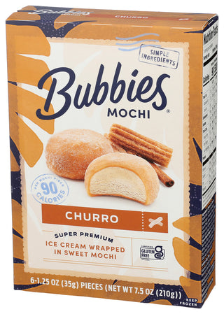 Bubbies Ice Cream Mochi Churro - Right - Front