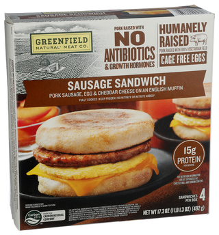 Greenfield Sandwich Brkfst Sausage - Left - Front