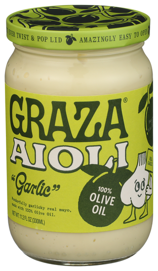 Graza Aioli Garlic Jar - Right - Front