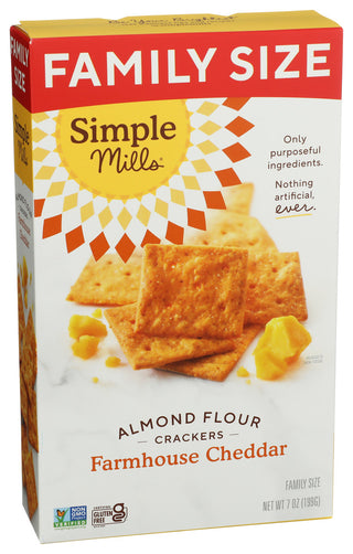 Simple Mills Cracker Cheddar Fam Size - Left - Front