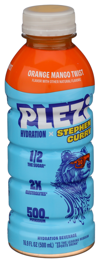 Plezi Bev Hydr Orng Mngo Twist - Left - Front