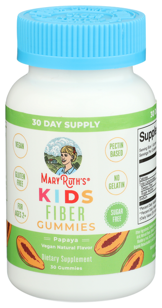 Maryruths Kids Fiber Papaya Gummy - Right - Front