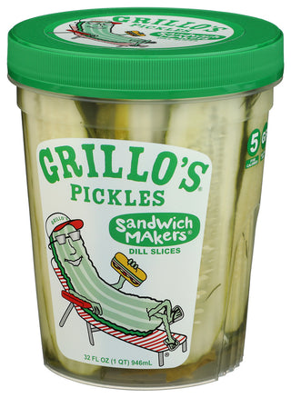 Grillos Pickles Pickle Dill Sandwch Mkrs - Right - Front
