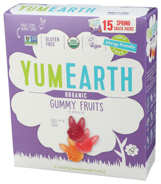 Yumearth Gummy Fruits Easter 15pc - Right - Front
