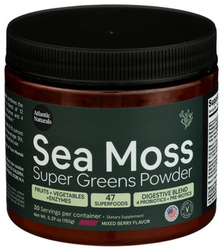 Atlantic Naturals Green Seamoss Berry Pwdr - Centre - Front