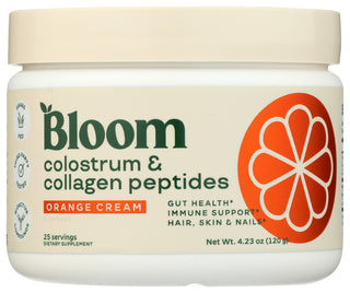 Bloom Nutrition Colostrum Collagen Orng - No Plunge - Front