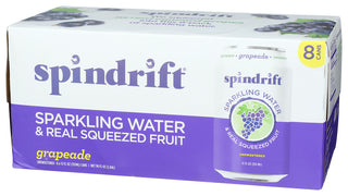 Spindrift Water Sprk Grapeade 8pk - Right - Front