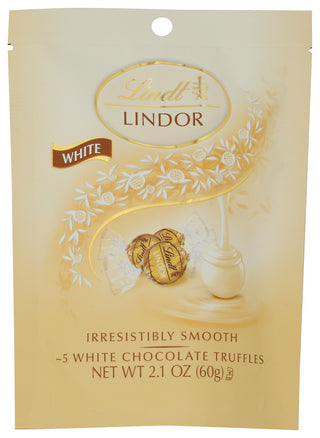 Lindt Choc Lindor Wht Peg Bag - No Plunge - Front