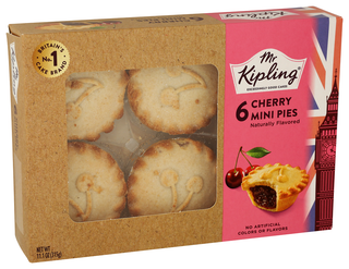 Mr Kipling Pies Cherry Mini 6pc - Left - Front