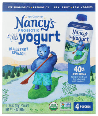 Nancys Yogurt Wh Blubry Spn Org - No Plunge - Front