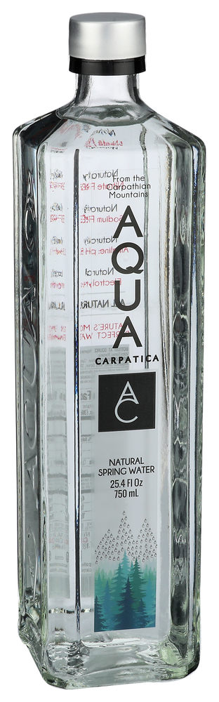 AQUA CARPATICA NATURAL SPRING WATER, 25.24 OZ. - Left - Front