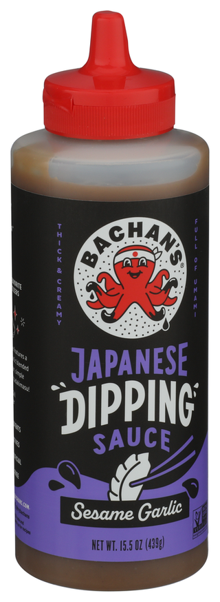 Bachans Sauce Dipping Ssame Grlc - Left - Front