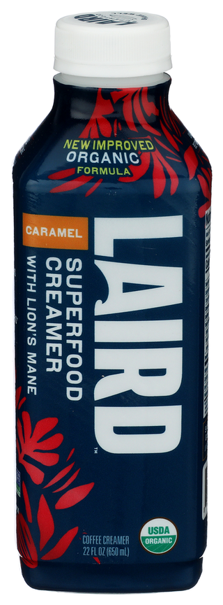 Laird Superfood Creamer Liq Caramel Org - Centre - Front