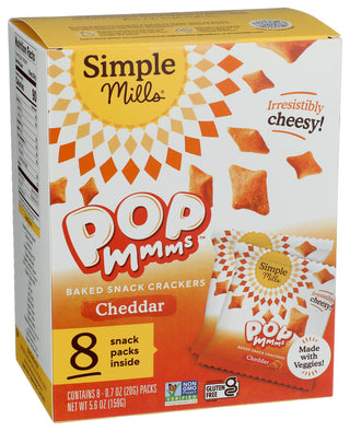 Simple Mills Cracker Cheddar Pop Snck - Left - Front