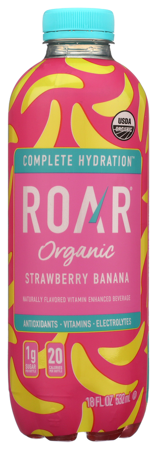 Roar Beverages Bev Strawberry Banana - No Plunge - Front