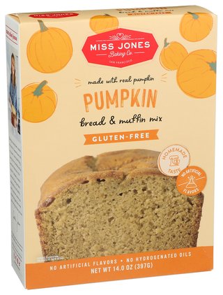 Miss Jones Baking Co Mix Bread & Muff Pumkn Gf - Left - Front