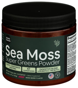 Atlantic Naturals Green Seamoss Berry Pwdr - Right - Front