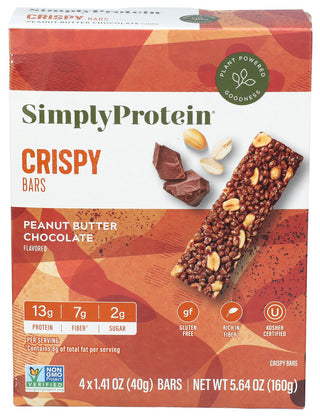 Simplyprotein Bar Snack Pnt Bt Choc 4p - Centre - Front