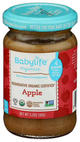 Babylife Jars Baby Food Apple - Right - Front