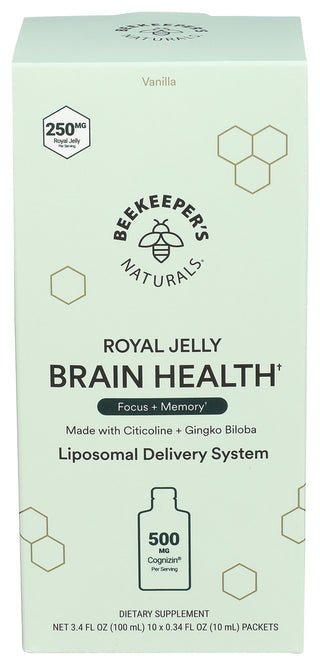Beekeepers Brain Hlth Liposml 10pkt - Centre - Front