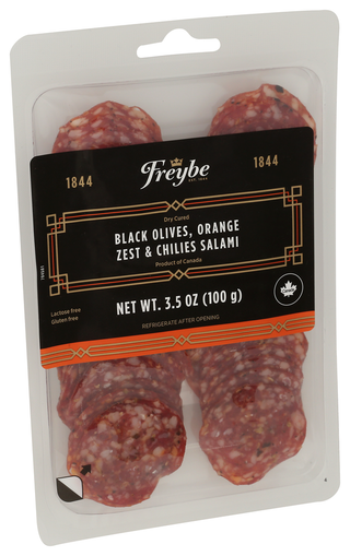 Freybe Salami Blck Olvs Orng Zs - Left - Front